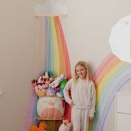 Corner Stuffed Animal Storage Organizer with LED Lights