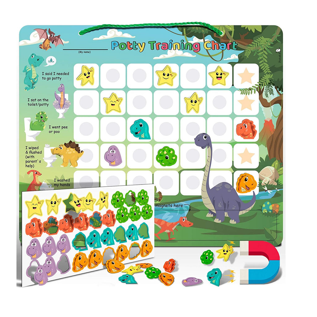 dinosaur-theme-potty-training-chart-buy-now-at-putska for Free Printable Dinosaur Potty Chart Dinosaur Theme Potty Training Chart | Buy Now at Putska for Free Printable Dinosaur Potty Chart